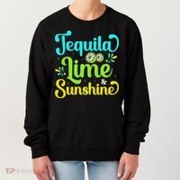 Tequila Lime And Sunshine Funny Beach Summer Vacation Cinco De Mayo Women's Sweatshirt thumb 0