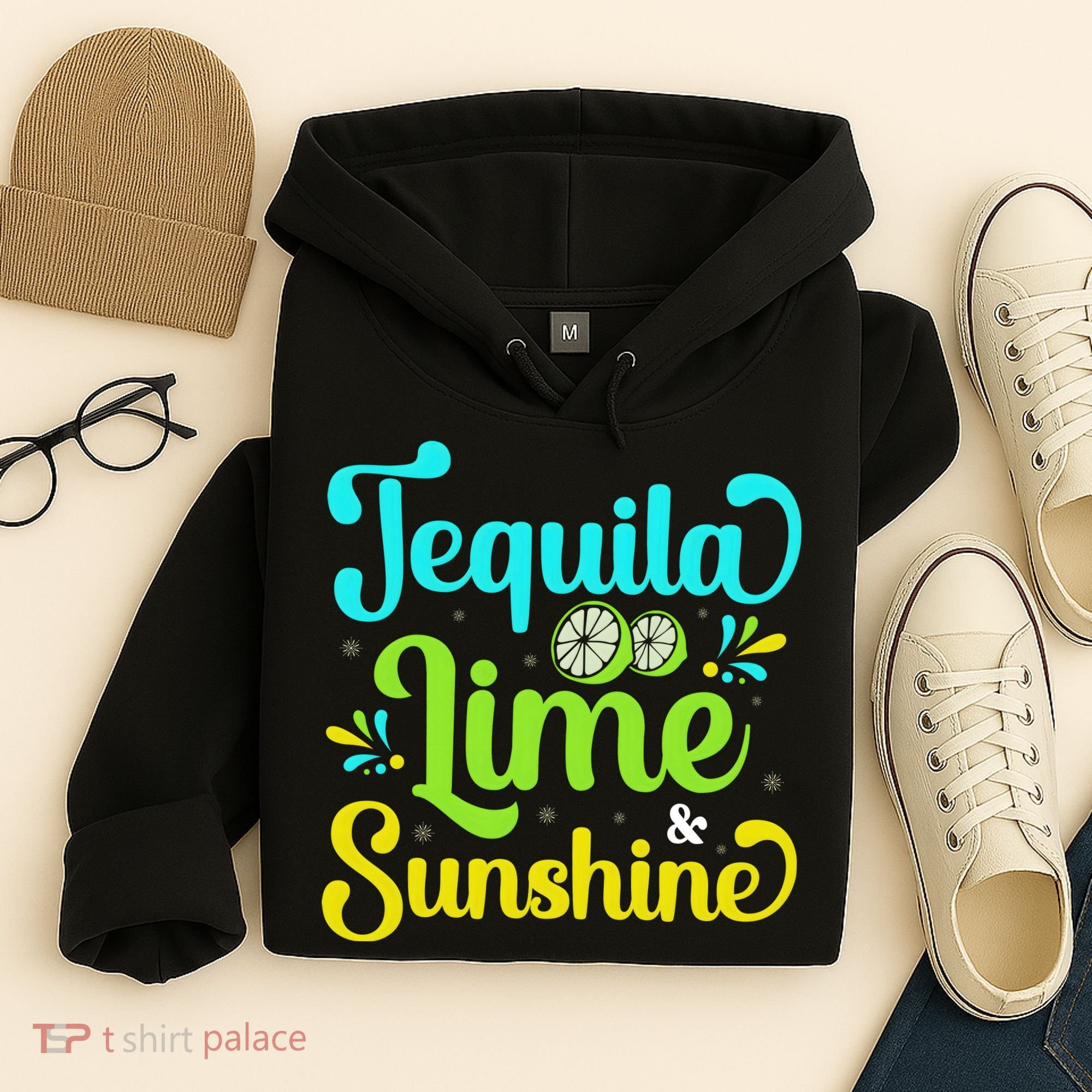 Tequila Lime And Sunshine Funny Beach Summer Vacation Cinco De Mayo Hoodie