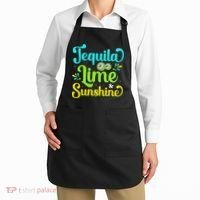 Tequila Lime And Sunshine Funny Beach Summer Vacation Cinco De Mayo Apron thumb 2
