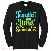 Tequila Lime And Sunshine Funny Beach Summer Vacation Cinco De Mayo Sweatshirt thumb 0