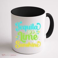 Tequila Lime And Sunshine Funny Beach Summer Vacation Cinco De Mayo Coffee Mug thumb 1