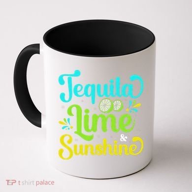 Tequila Lime And Sunshine Funny Beach Summer Vacation Cinco De Mayo Coffee Mug
