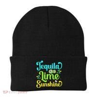 Tequila Lime And Sunshine Funny Beach Summer Vacation Cinco De Mayo Beanie thumb 0