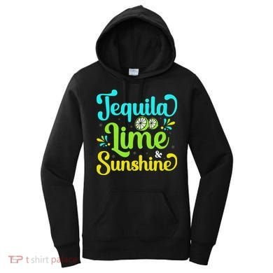Tequila Lime And Sunshine Funny Beach Summer Vacation Cinco De Mayo Women's Hoodie