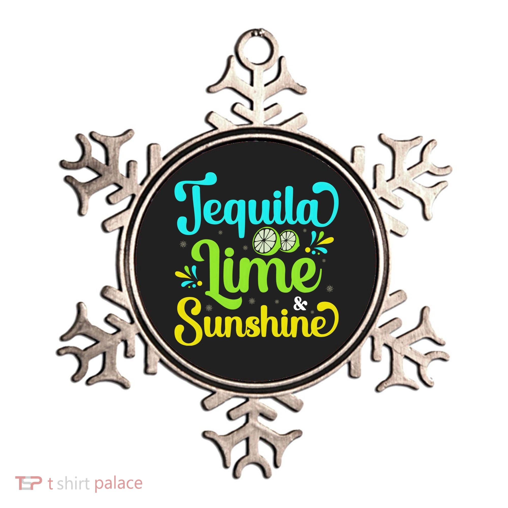 Tequila Lime And Sunshine Funny Beach Summer Vacation Cinco De Mayo Ornament