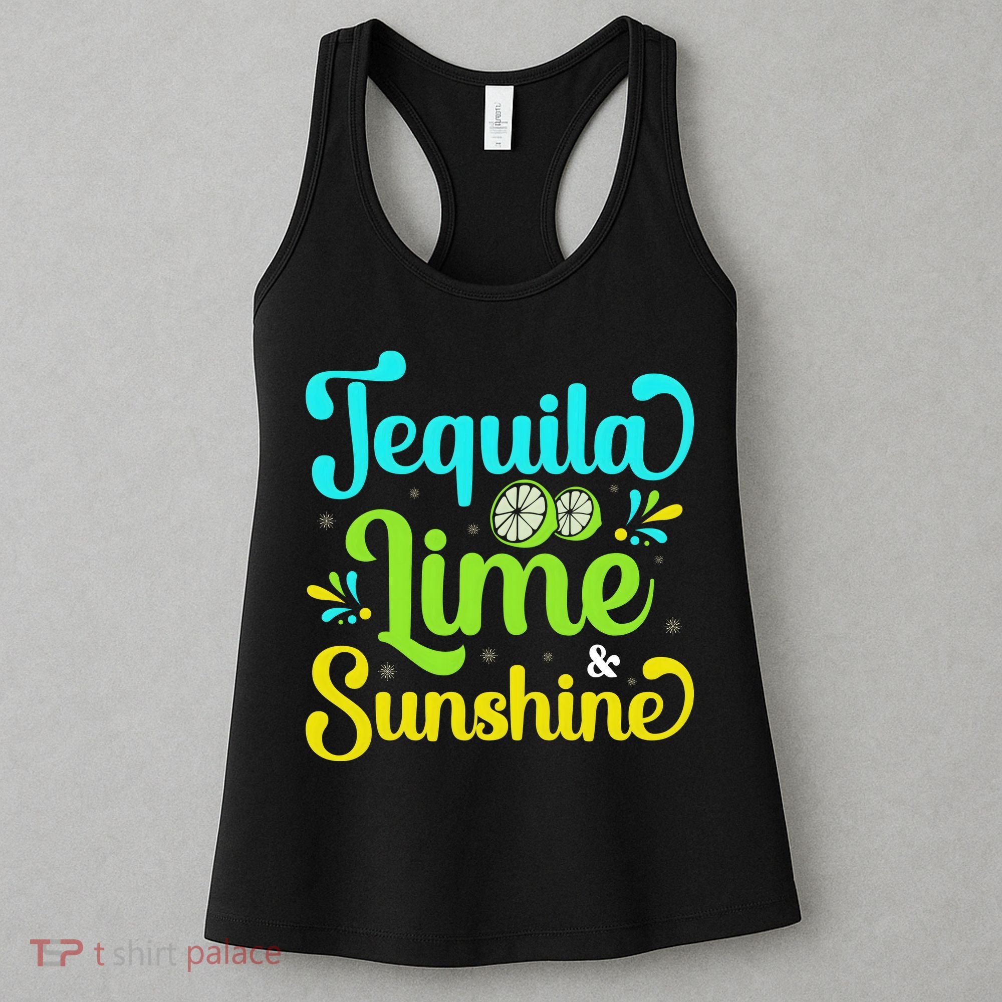 Tequila Lime And Sunshine Funny Beach Summer Vacation Cinco De Mayo Women's Tank Top