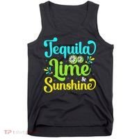 Tequila Lime And Sunshine Funny Beach Summer Vacation Cinco De Mayo Tank Top thumb 0