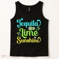 Tequila Lime And Sunshine Funny Beach Summer Vacation Cinco De Mayo Tank Top thumb 2