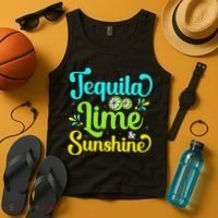 Tequila Lime And Sunshine Funny Beach Summer Vacation Cinco De Mayo Tank Top thumb 4