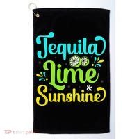 Tequila Lime And Sunshine Funny Beach Summer Vacation Cinco De Mayo Golf Towel thumb 0