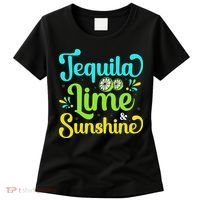 Tequila Lime And Sunshine Funny Beach Summer Vacation Cinco De Mayo Women's T-Shirt thumb 0