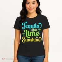 Tequila Lime And Sunshine Funny Beach Summer Vacation Cinco De Mayo Women's T-Shirt thumb 4