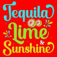 Tequila Lime And Sunshine Funny Beach Summer Vacation Cinco De Mayo Santa Hat thumb 1