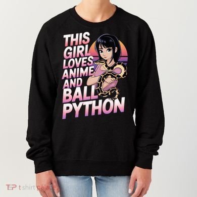 This Loves Anime Ball Python Snake Pet Ball Python Great Gift Women's Sweatshirt