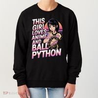 This Loves Anime Ball Python Snake Pet Ball Python Great Gift Women's Sweatshirt thumb 0