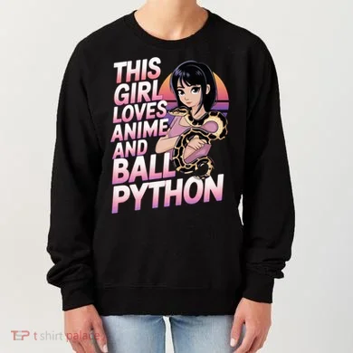 This Loves Anime Ball Python Snake Pet Ball Python Great Gift Women's Sweatshirt
