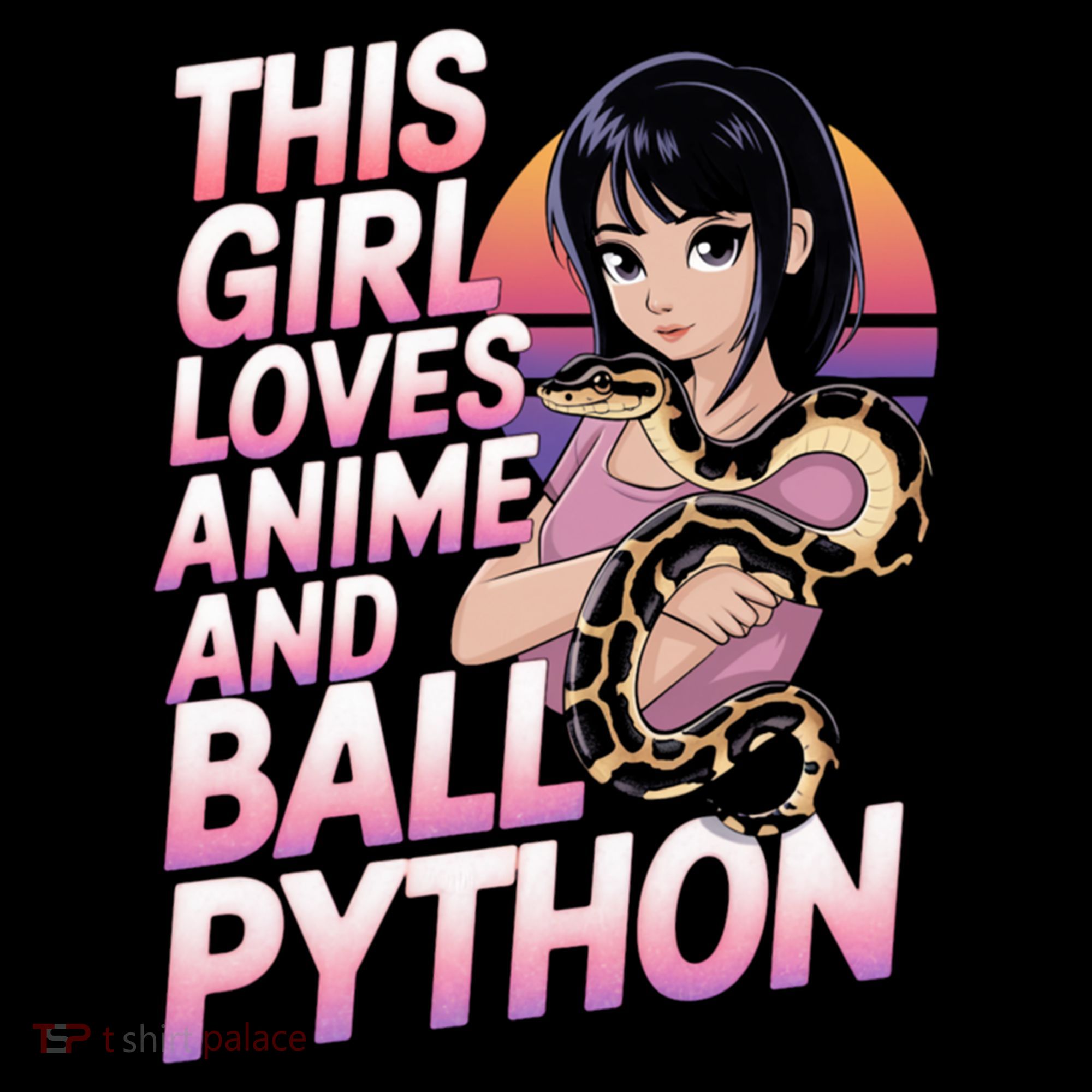 This Loves Anime Ball Python Snake Pet Ball Python Great Gift Doggie Tank