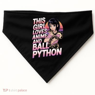 This Loves Anime Ball Python Snake Pet Ball Python Great Gift USA-Made Doggie Bandana