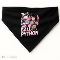 This Loves Anime Ball Python Snake Pet Ball Python Great Gift USA-Made Doggie Bandana thumb 0
