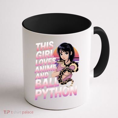 This Loves Anime Ball Python Snake Pet Ball Python Great Gift Coffee Mug back