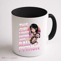 This Loves Anime Ball Python Snake Pet Ball Python Great Gift Coffee Mug thumb 1