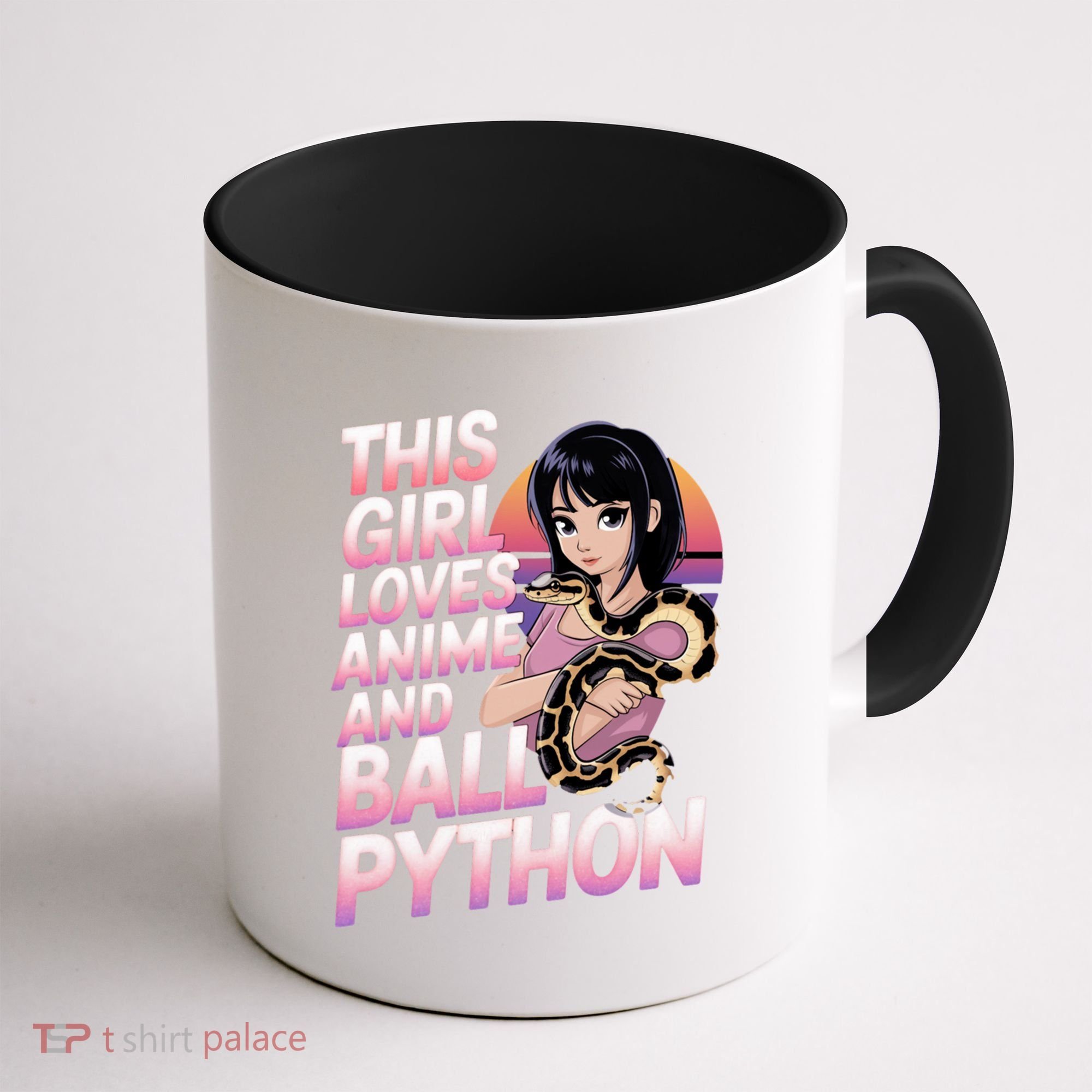 This Loves Anime Ball Python Snake Pet Ball Python Great Gift Coffee Mug