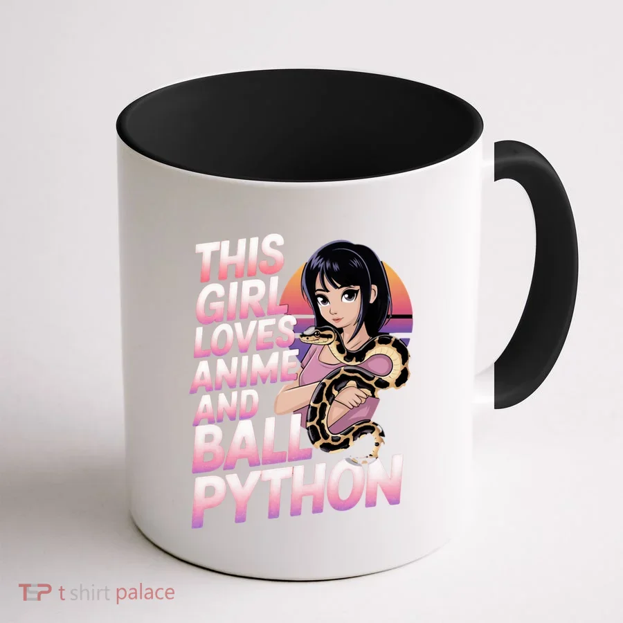 This Loves Anime Ball Python Snake Pet Ball Python Great Gift Coffee Mug