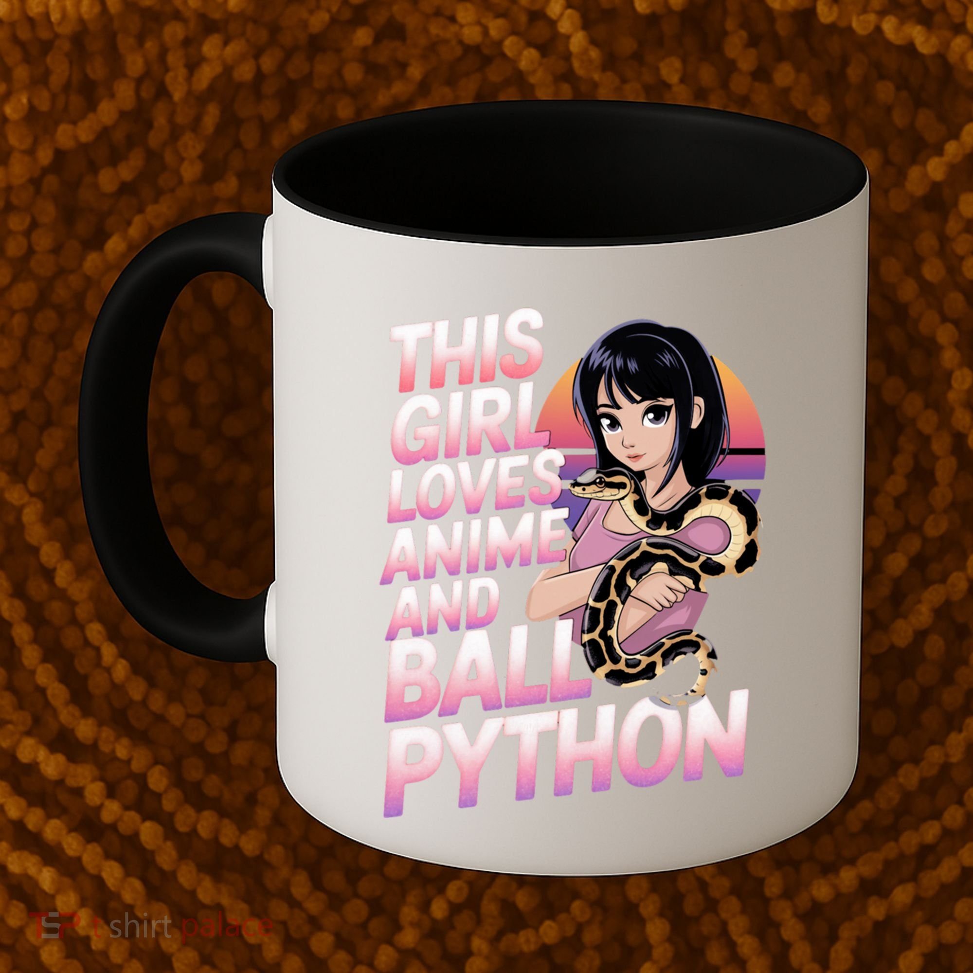 This Loves Anime Ball Python Snake Pet Ball Python Great Gift Coffee Mug