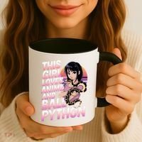 This Loves Anime Ball Python Snake Pet Ball Python Great Gift Coffee Mug thumb 3