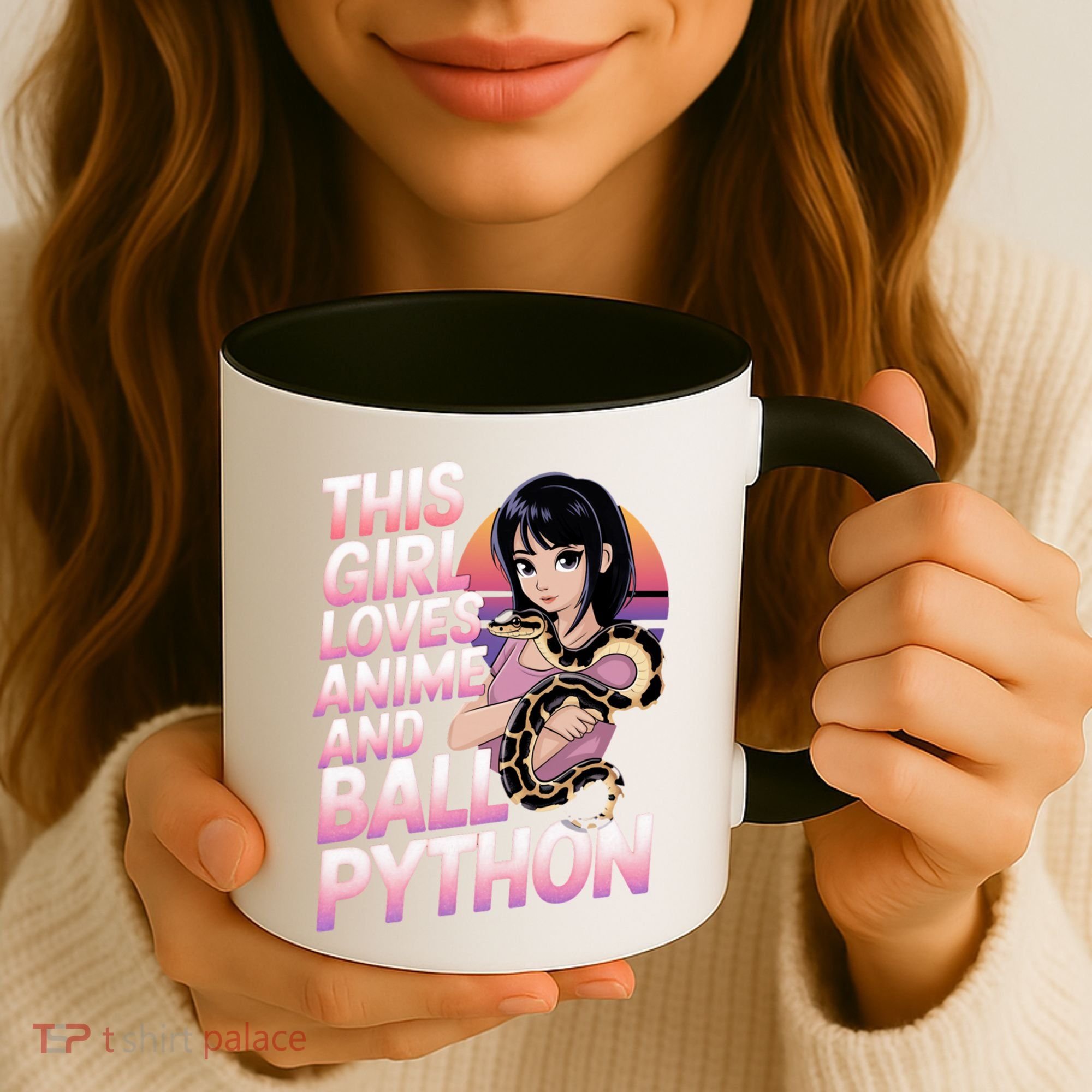 This Loves Anime Ball Python Snake Pet Ball Python Great Gift Coffee Mug