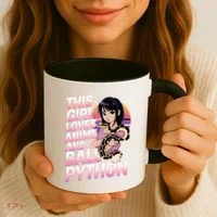 This Loves Anime Ball Python Snake Pet Ball Python Great Gift Coffee Mug thumb 3