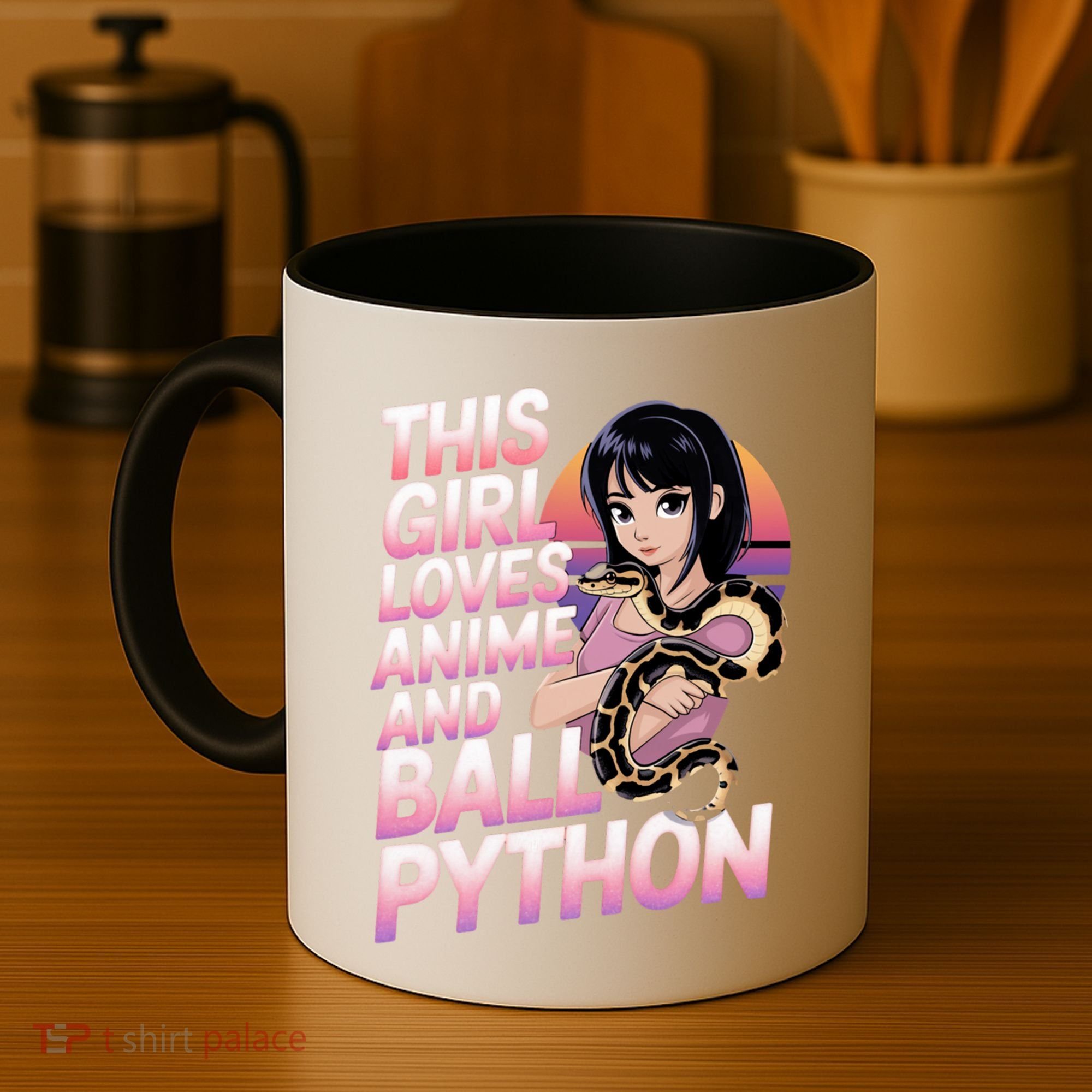 This Loves Anime Ball Python Snake Pet Ball Python Great Gift Coffee Mug