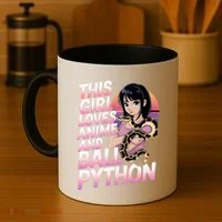This Loves Anime Ball Python Snake Pet Ball Python Great Gift Coffee Mug thumb 4