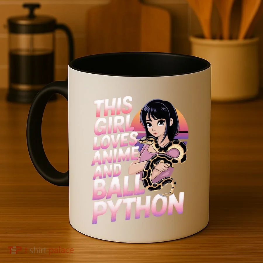 This Loves Anime Ball Python Snake Pet Ball Python Great Gift Coffee Mug
