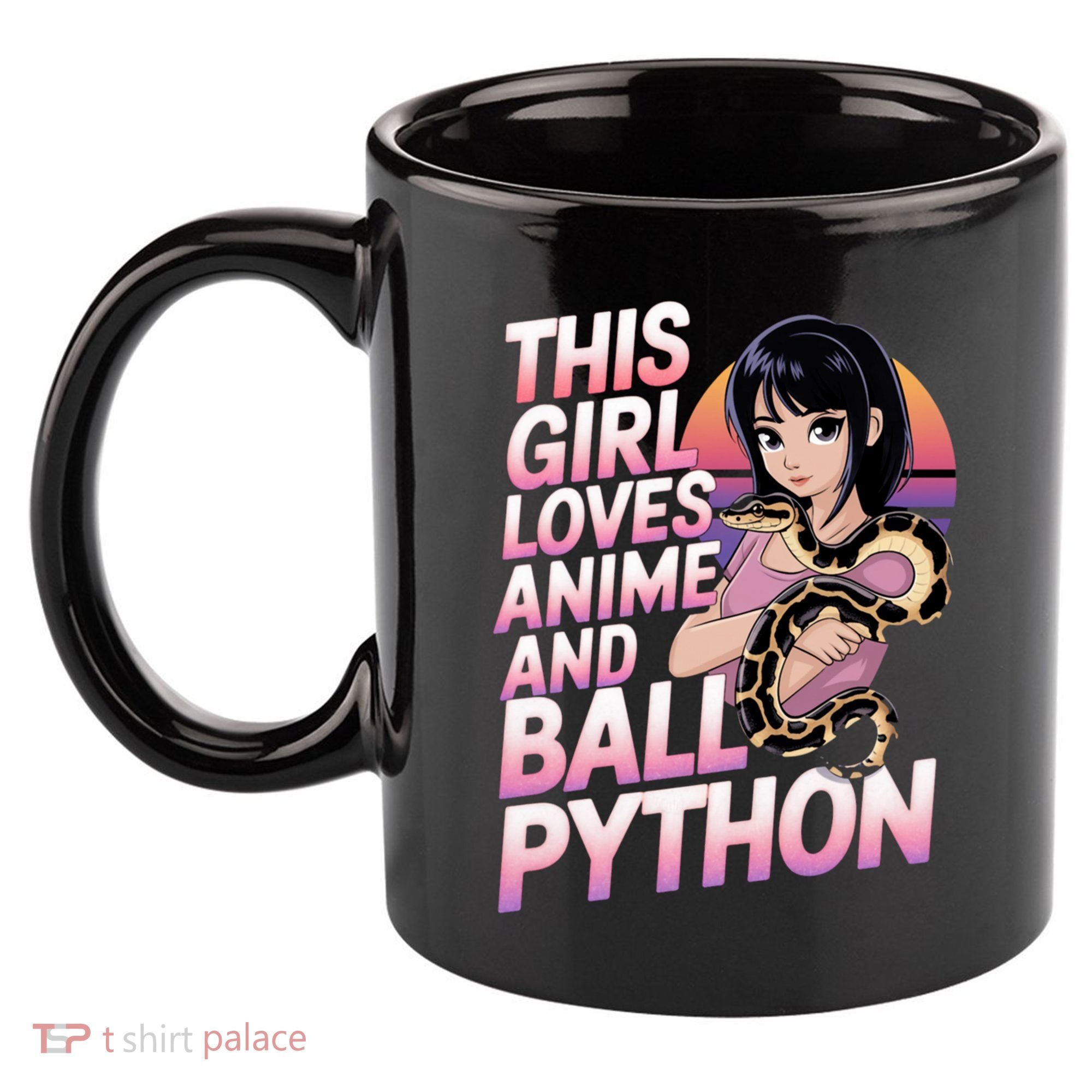 This Loves Anime Ball Python Snake Pet Ball Python Great Gift 11oz C Handle Ceramic Mug