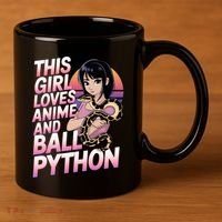 This Loves Anime Ball Python Snake Pet Ball Python Great Gift 11oz C Handle Ceramic Mug thumb 3