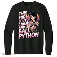 This Loves Anime Ball Python Snake Pet Ball Python Great Gift V.I.T. Fleece Crew Sweatshirt thumb 0