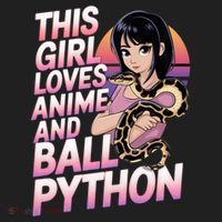 This Loves Anime Ball Python Snake Pet Ball Python Great Gift V.I.T. Fleece Crew Sweatshirt thumb 2
