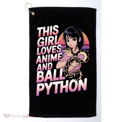 This Loves Anime Ball Python Snake Pet Ball Python Great Gift Golf Towel