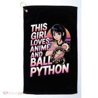 This Loves Anime Ball Python Snake Pet Ball Python Great Gift Golf Towel thumb 0