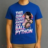 This Loves Anime Ball Python Snake Pet Ball Python Great Gift T-Shirt thumb 3