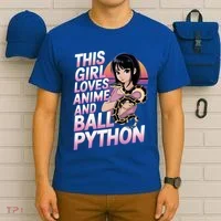 This Loves Anime Ball Python Snake Pet Ball Python Great Gift T-Shirt thumb 6