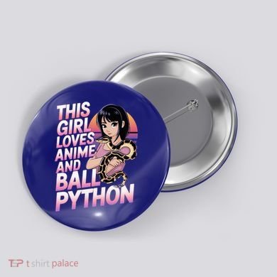 This Loves Anime Ball Python Snake Pet Ball Python Great Gift Button
