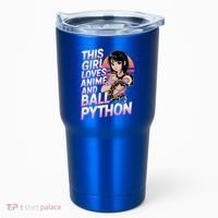 This Loves Anime Ball Python Snake Pet Ball Python Great Gift Tumbler thumb 0