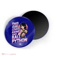 This Loves Anime Ball Python Snake Pet Ball Python Great Gift Magnet thumb 0