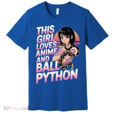 This Loves Anime Ball Python Snake Pet Ball Python Great Gift Premium T-Shirt