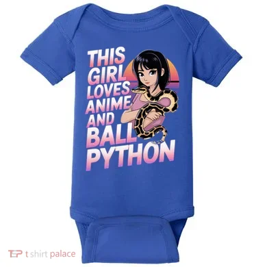 This Loves Anime Ball Python Snake Pet Ball Python Great Gift Baby Bodysuit