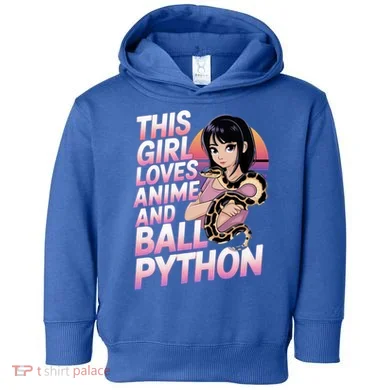 This Loves Anime Ball Python Snake Pet Ball Python Great Gift Toddler Hoodie