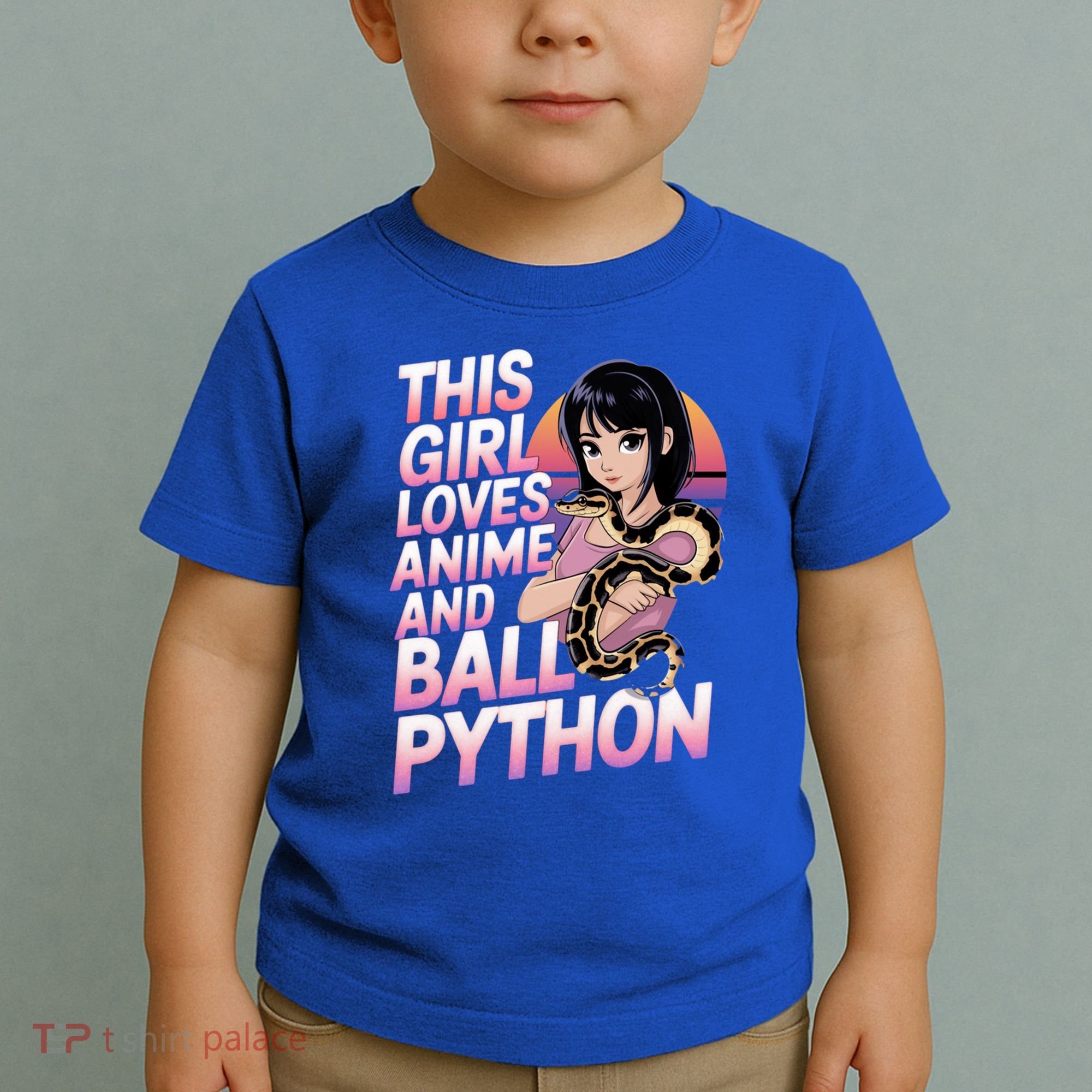 This Loves Anime Ball Python Snake Pet Ball Python Great Gift Toddler T-Shirt