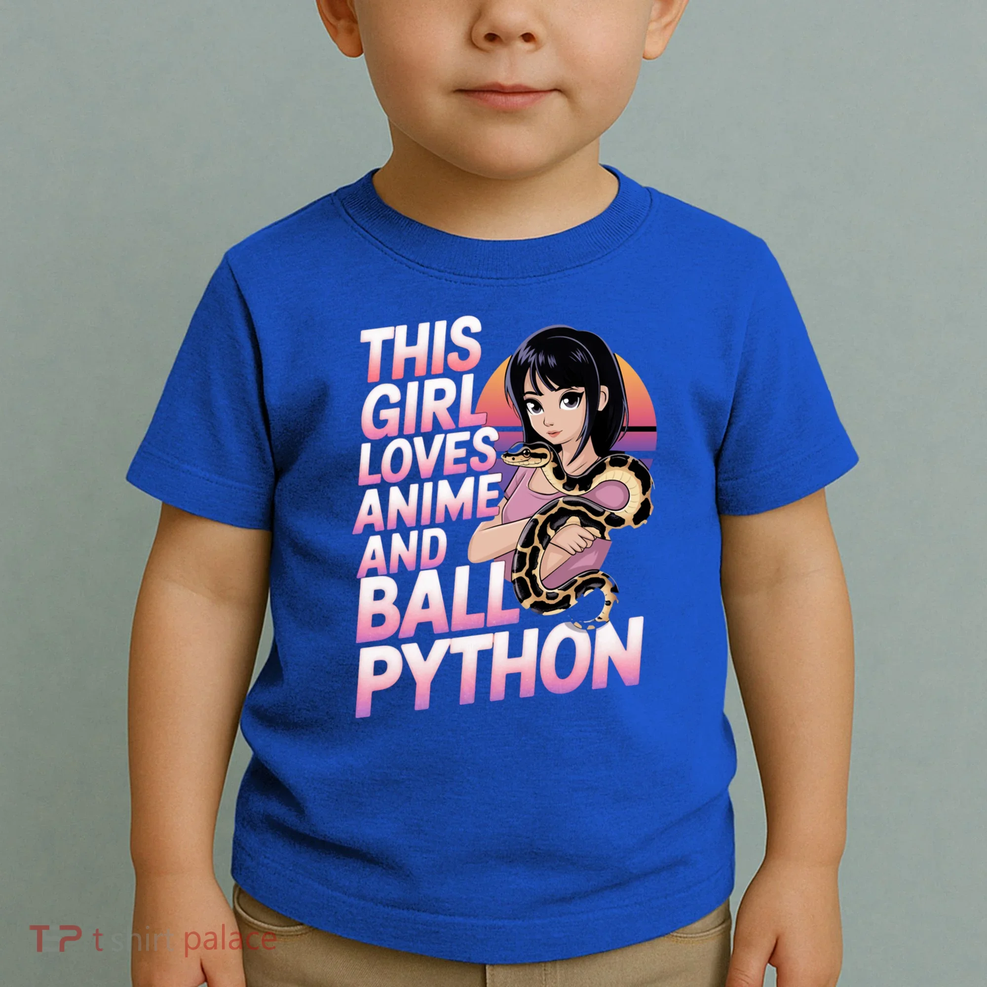 This Loves Anime Ball Python Snake Pet Ball Python Great Gift Toddler T-Shirt